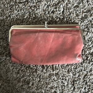 Elegant Pink Leather Clutch